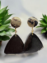 Load image into Gallery viewer, Cleo’s Resin Earrings - Bronze and Black