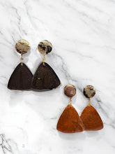 Load image into Gallery viewer, Cleo’s Resin Earrings - Bronze and Black