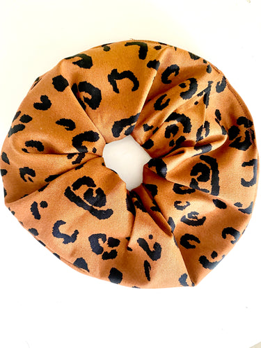 Rust Leopard- JUMBO Scrunchie - Handmade