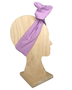 Lilac - 100% Pure Linen- Wrap n Twist - Wire Headband - Handmade