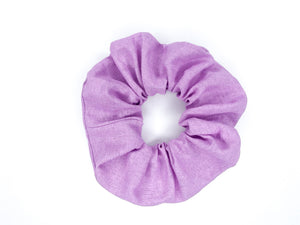 Lilac - 100% Pure Linen - Scrunchie- Handmade