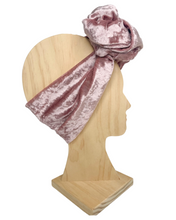Load image into Gallery viewer, Dusty Pink Velvet - Boho Wire Headband - Handmade