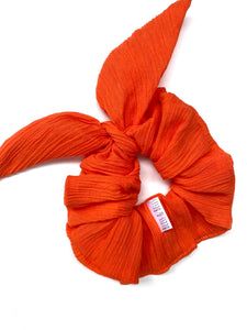 Orange Cheesecloth “Small Sash” Scrunchie
