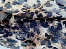 Load image into Gallery viewer, Leopard Mottled Hair Scarf- Black, Beige &amp; Gold- Handmade