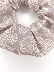 Jute - Batik - Linen Look - Scrunchie - Handmade