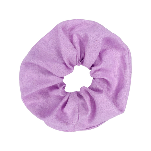Paste Lilac- 100% Pure Linen- Jumbo Scrunchie- Handmade