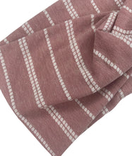 Load image into Gallery viewer, Light Dusty Pink Dotted Pin Stripe- Wide Twist Headband- Handmade
