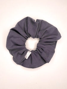 Dark Grey Scrunchie - Handmade - stretch Knit Fabric