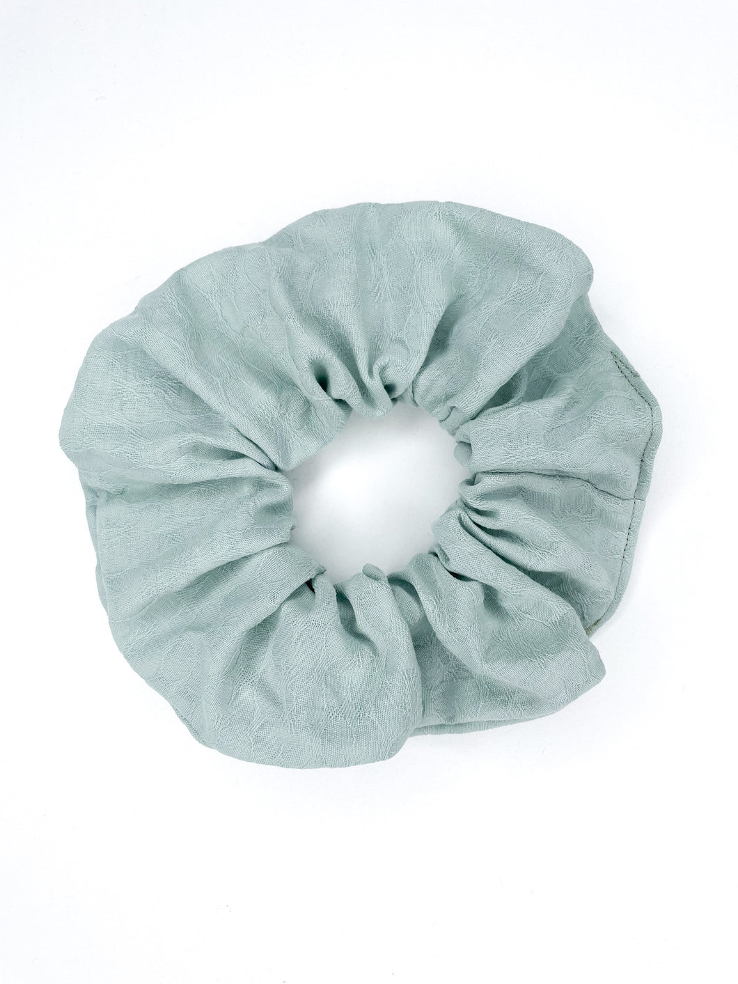 Sage Green- Detailed Scrunchie- Handmade