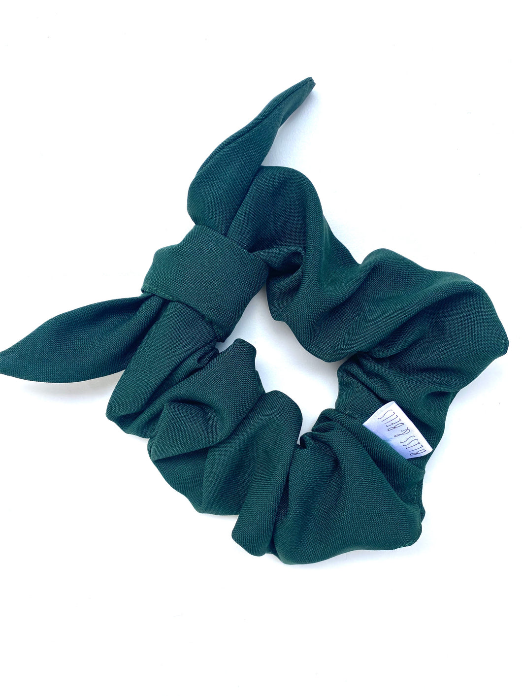 Dark Green “Small Sash” Scrunchie