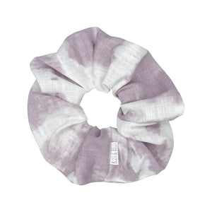 Pastel Lilac Tie Dye Scrunchie- Linen- Handmade