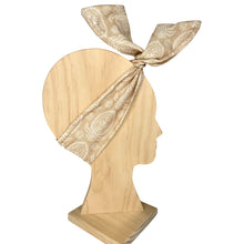 Load image into Gallery viewer, Tan- Batik - Linen Look - Wrap n Twist - Wire Headband - Handmade