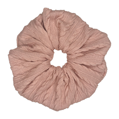 Dusty Pink Knit OOPS RANGE - XLarge Scrunchie - Handmade