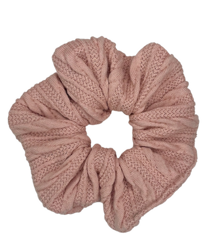 Dusty Pink Knit - Standard Scrunchie - Handmade