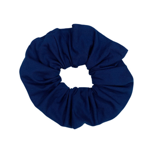 Navy Scrunchie - Handmade - Soft Stretch Knit Fabric