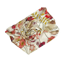 Load image into Gallery viewer, Vintage Floral - Red &amp; Cream - Boho Wire Headband - Cotton/Linen - Handmade