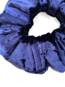 Navy Velvet Scrunchie - Handmade