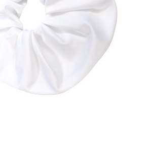 White Shimmer - Lycra Jumbo- Swimming Scrunchie- Handmade