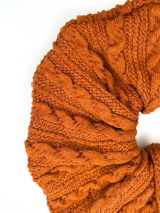 Rust Knit - Jumbo Scrunchie- (OOPS RANGE)- Handmade