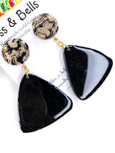 Load image into Gallery viewer, Handmade - Cleo’s Resin Earrings - Bronze and Black