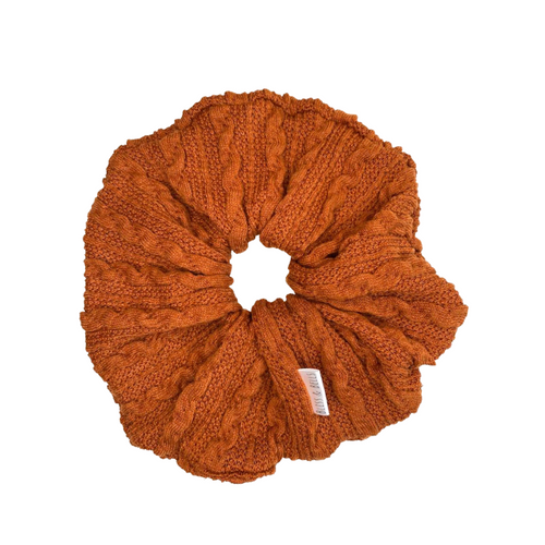 Rust Knit - Jumbo Scrunchie- (OOPS RANGE)- Handmade