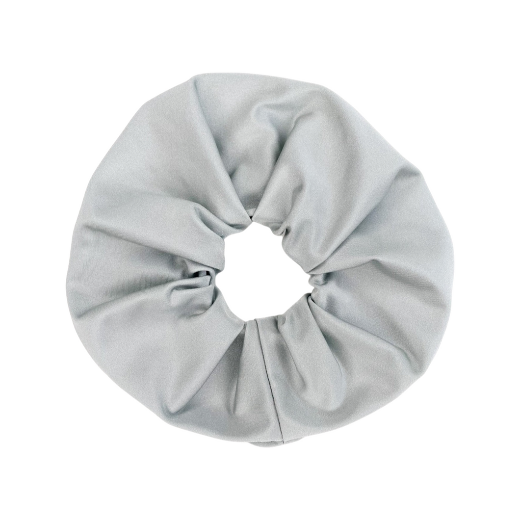 Silver/Grey- Lycra Jumbo- Swimming Scrunchie- Handmade