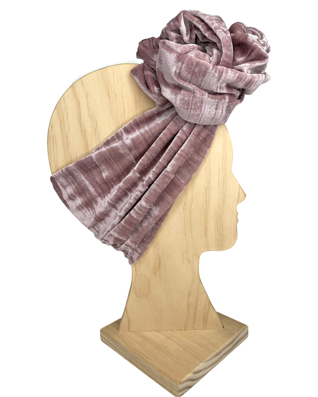 Crinkle Velvet Dusty Pink - Boho Wire Headband - Handmade