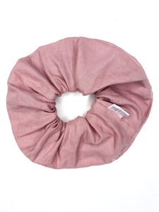 Dusty Pink - Linen - JUMBO Scrunchie - Handmade