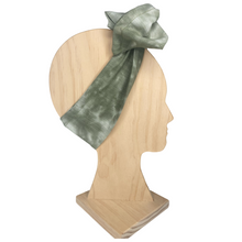Load image into Gallery viewer, khaki Tie-Dye - Wrap n Twist- Wire Headband- Linen Blend- Handmade