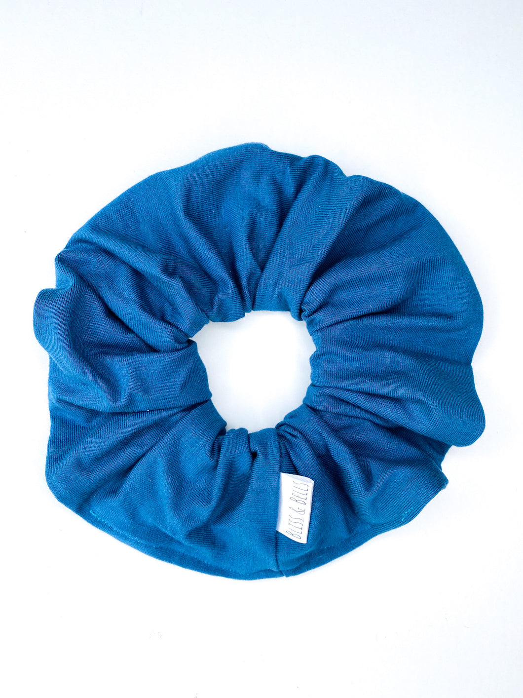 Teal Scrunchie - Handmade - Soft Stretch Knit Fabric