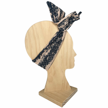 Load image into Gallery viewer, Vortex- Navy &amp; Beige- Wrap n Twist- Wire Headband- Handmade