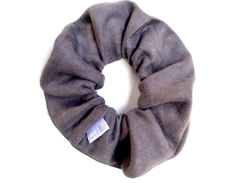 Grey Velvet Scrunchie