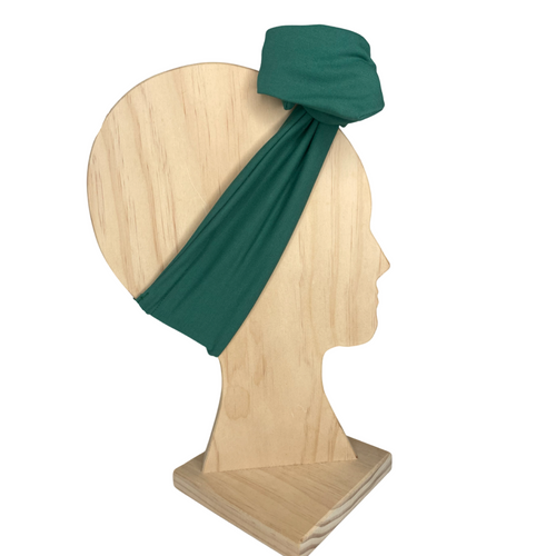 Kale Green- Wrap n Twist Wire Headband - Stretch Knit- Handmade