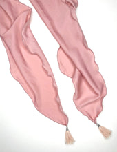 Load image into Gallery viewer, Dusty Pink - Hair Scarf -  With Tassels- Handmade