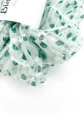 Load image into Gallery viewer, Polka Dot - Mint Green - Boho Wire Headband - Shirred Chiffon- Handmade