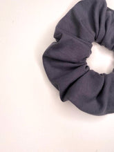 Load image into Gallery viewer, Dark Grey Scrunchie - Handmade - stretch Knit Fabric