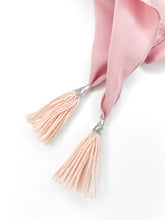 Load image into Gallery viewer, Dusty Pink - Hair Scarf -  With Tassels- Handmade