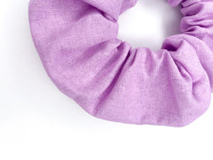 Lilac - 100% Pure Linen - Scrunchie- Handmade