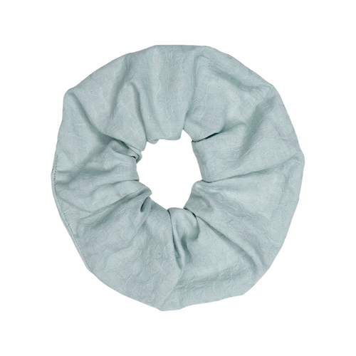 Light Sage Green- Detailed Jumbo Scrunchie- Cotton- Handmade