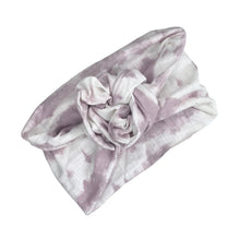 Load image into Gallery viewer, Pastel Lilac &amp; White Tie Dye - Linen- Boho- Wire Headband - Handmade